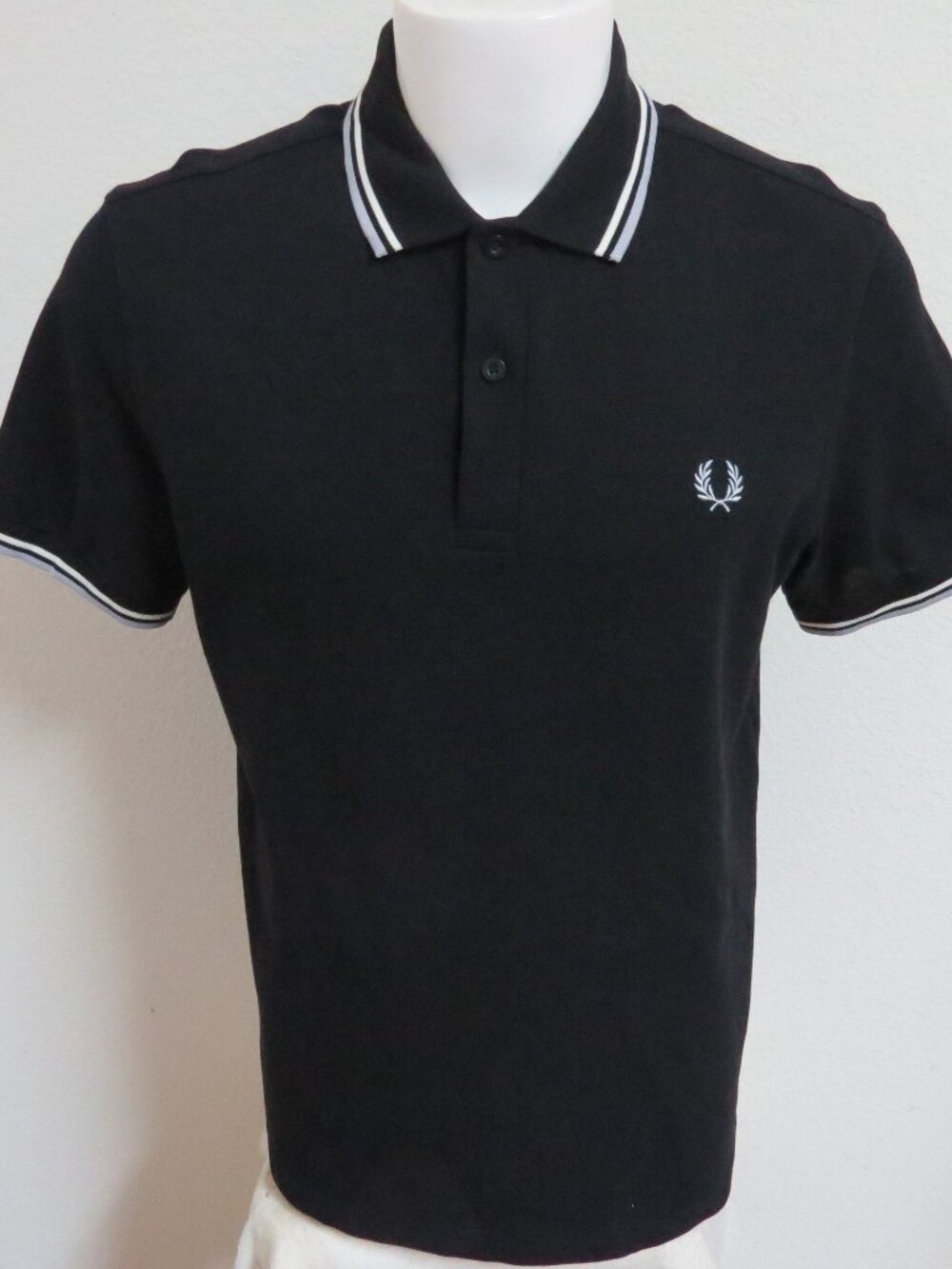 Sz L Black Fred Perry Men’s Cotton #896 Polo Shirt
